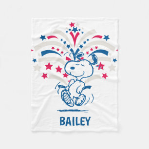 Snoopy 4. Juli Tanz Fleecedecke