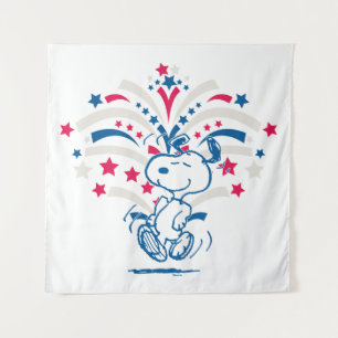 Snoopy 4. Juli Tanz Wandteppich
