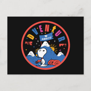 Snoopy Abenteuer Wartet Abschluss Berg Design Postkarte