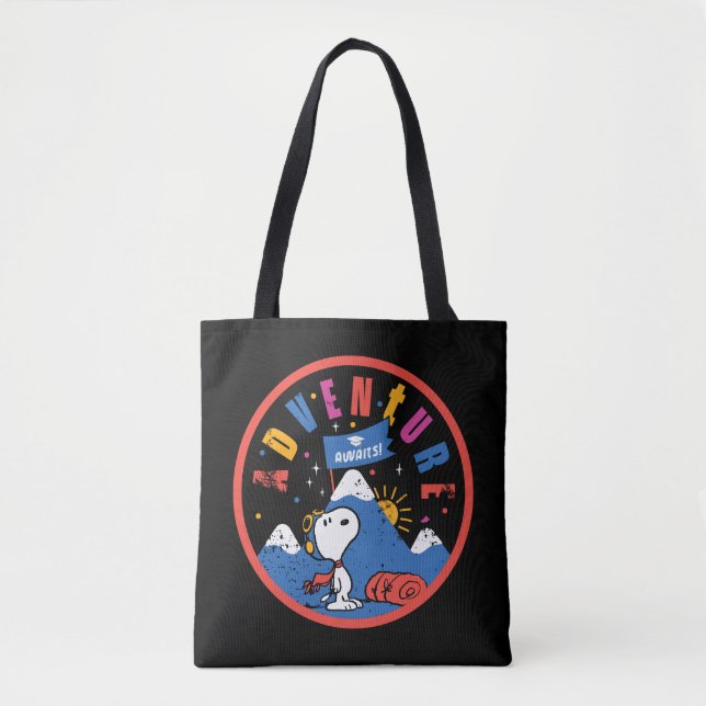 Snoopy Abenteuer Wartet Bergdesign Zur Abschlussfe (Vorderseite)