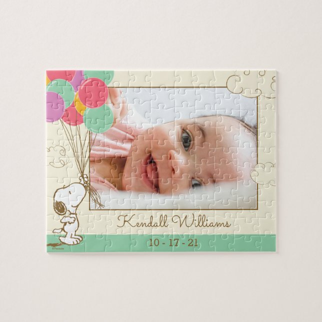 Snoopy and Balloons Baby Foto Puzzle (Horizontal)