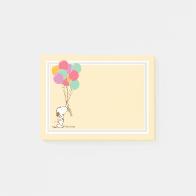 Snoopy and Balloons Post-it Notes Klebezettel (Vorderseite)