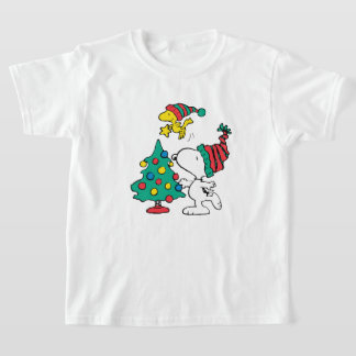 snoopy and woodstock on christmas T-Shirt