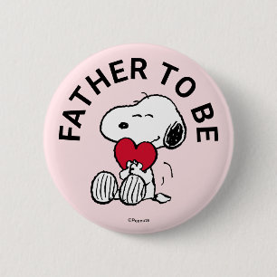 Snoopy Baby Dusche Vater zu sein Button
