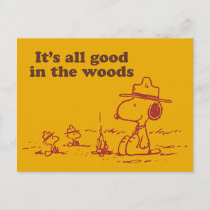 Snoopy   Beagle Scout - Alles gut im Wald Postkarte
