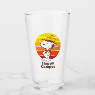 Snoopy Beagle Scout - Glücklicher Camper Glas