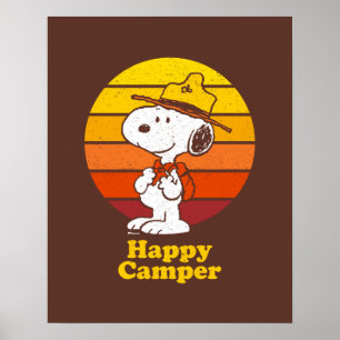 Snoopy Beagle Scout - Glücklicher Camper Poster