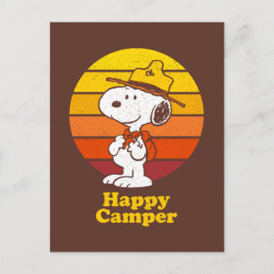 Snoopy Beagle Scout - Glücklicher Camper Postkarte