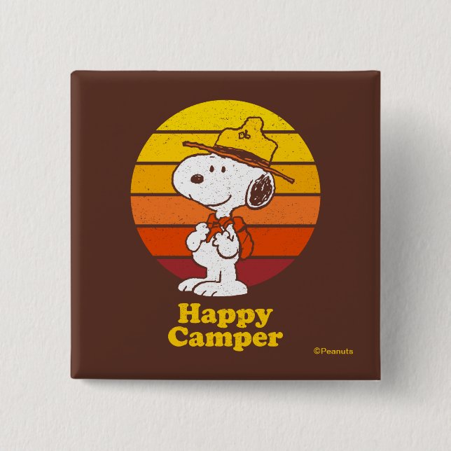 Snoopy | Beagle Scout - Happy Camper Button (Vorderseite)