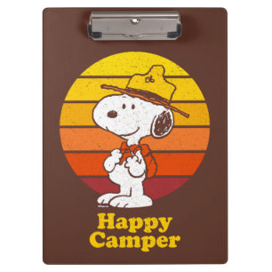 Snoopy Beagle Scout - Happy Camper Klemmbrett