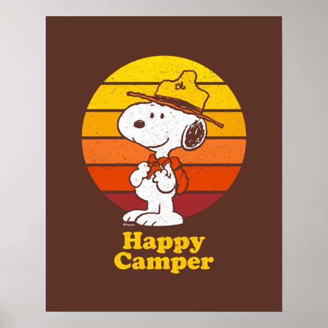 Snoopy | Beagle Scout - Happy Camper Poster (Vorne)