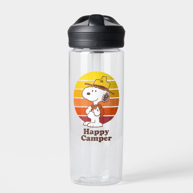Snoopy | Beagle Scout - Happy Camper Trinkflasche (Vorderseite)