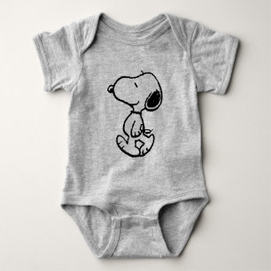 Snoopy Black & Magenta Baby Strampler