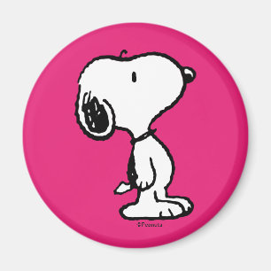 Snoopy Black & Magenta Magnet