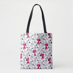 Snoopy Black & Magenta Pattern