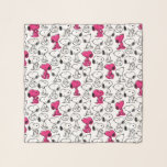 Snoopy Black & Magenta Pattern Schal<br><div class="desc">Schauen Sie sich dieses super niedliche Design an,  das Snoopy in einem schwarzen und magentafarbenen Muster zeigt.</div>