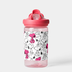 Snoopy Black & Magenta Pattern Trinkflasche
