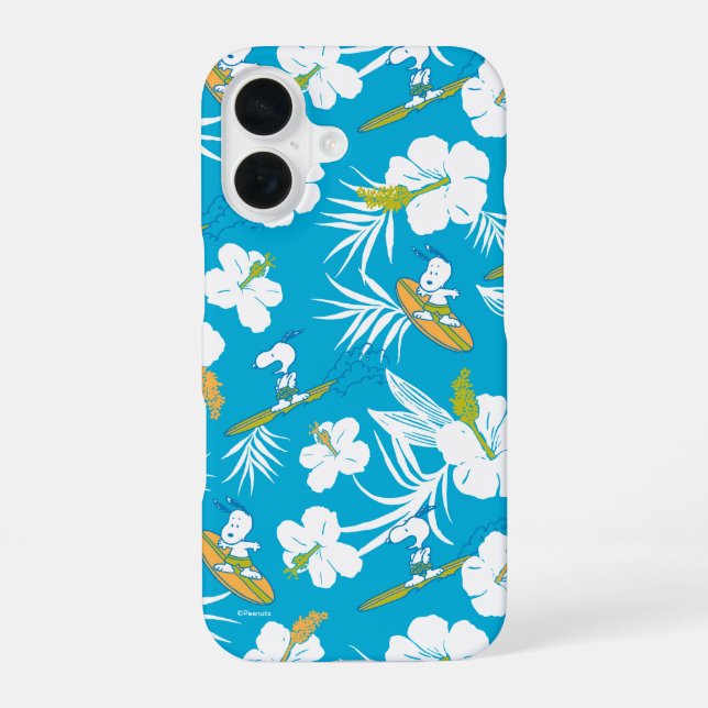 Snoopy Brooklyn Beach Pattern iPhone 16 Hülle (Rückseite)