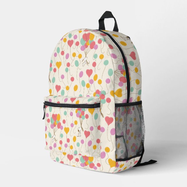 Snoopy Bunches of Balloons Pattern Bedruckter Rucksack (Rückseitige Ecke Rechts)