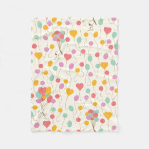 Snoopy Bunches of Balloons Pattern Fleecedecke