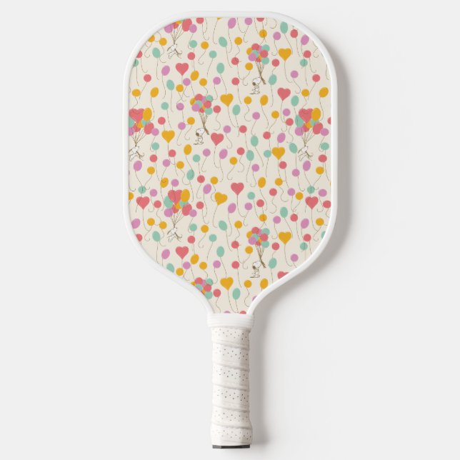 Snoopy Bunches of Balloons Pattern Pickleball Schläger (Vorderseite)