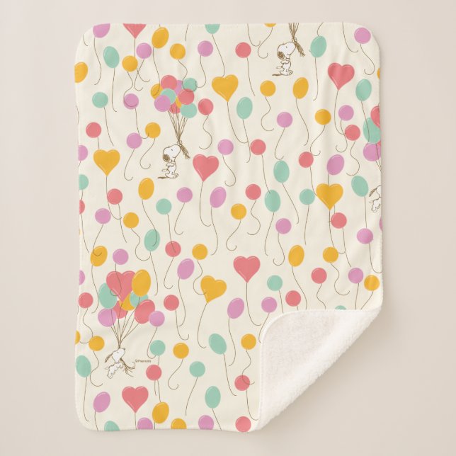 Snoopy Bunches of Balloons Pattern Sherpadecke (Vorderseite)
