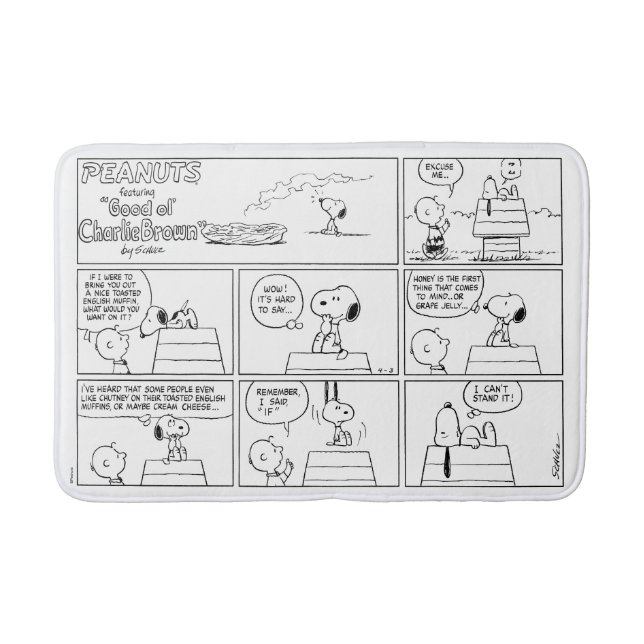 Snoopy & Charlie Brown | English Muffin Badematte (Vorderseite)