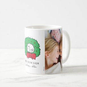 Snoopy Christmas Wreath   Best Mama Foto Kaffeetasse