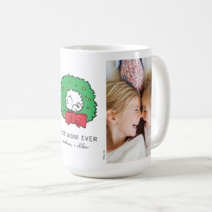 Snoopy Christmas Wreath   Best Mama Foto Kaffeetasse