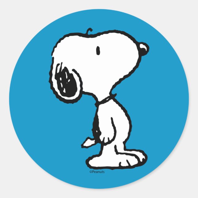 Snoopy Classic Comic Runder Aufkleber (Vorderseite)