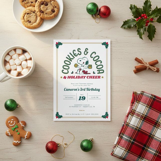 Snoopy | Cookies & Kakao Geburtstag Einladung (Von Creator hochgeladen)