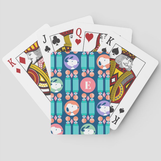 Snoopy Dark Blue Deko Dreams Muster Kartenspielen Spielkarten (Rückseite)