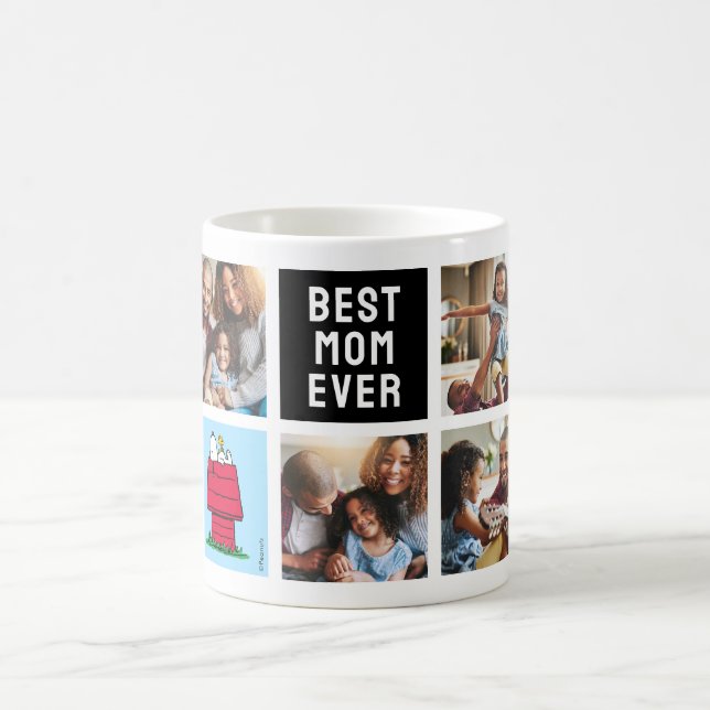 Snoopy Doghouse | Beste Mama - FotoCollage Kaffeetasse (Mittel)