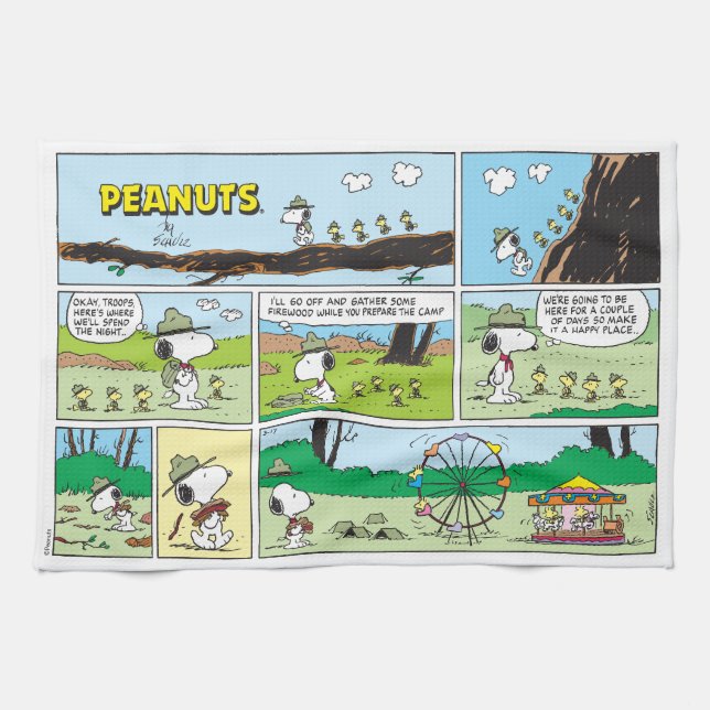 Snoopy & Friends | Go-Camping Geschirrtuch (Horizontal)