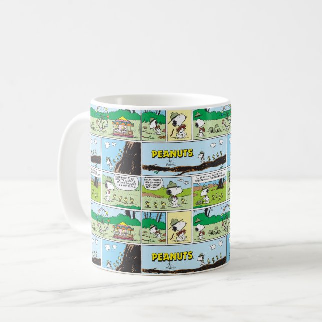 Snoopy & Friends | Go-Camping Kaffeetasse (Vorderseite Links)