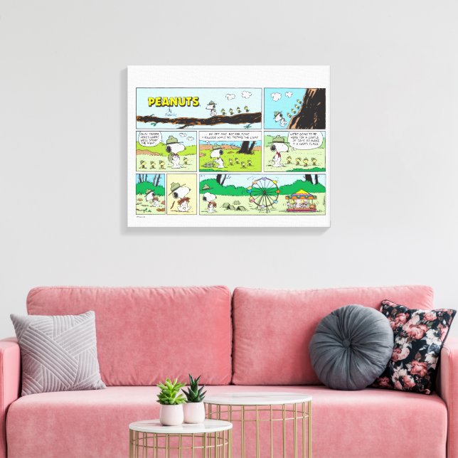 Snoopy & Friends | Go-Camping Leinwanddruck (Insitu (Wohnzimmer))
