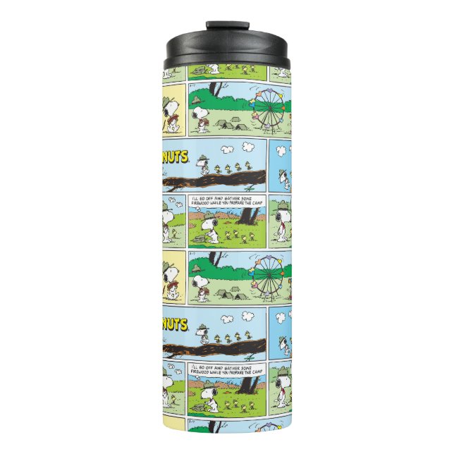 Snoopy & Friends | Go-Camping Thermosbecher (Vorderseite)