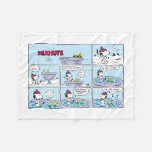 Snoopy & Friends Hockey Game Fleecedecke