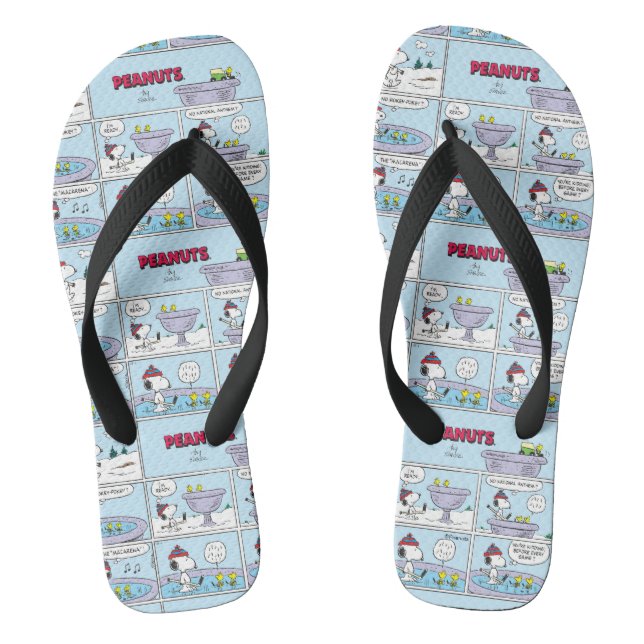 Snoopy & Friends Hockey Game Flip Flops (Fußbett)