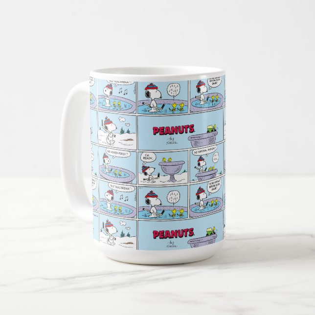 Snoopy & Friends Hockey Game Kaffeetasse (Vorderseite Links)