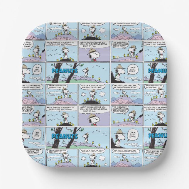 Snoopy & Friends | Wandern Pappteller (Vorderseite)
