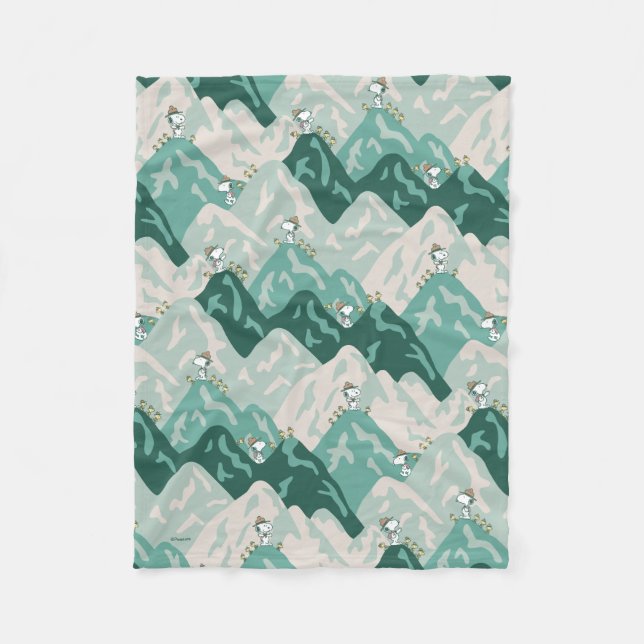 Snoopy Großes Outdoor Muster Fleecedecke (Vorderseite)