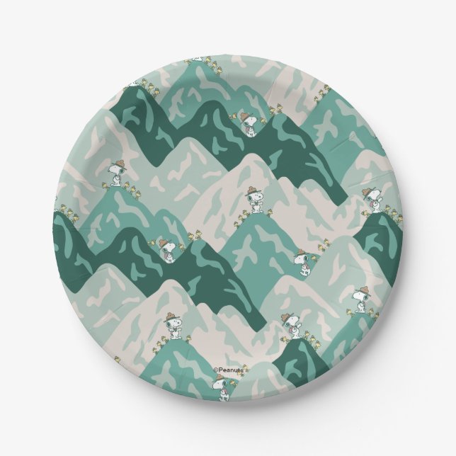 Snoopy Großes Outdoor Muster Pappteller (Vorderseite)