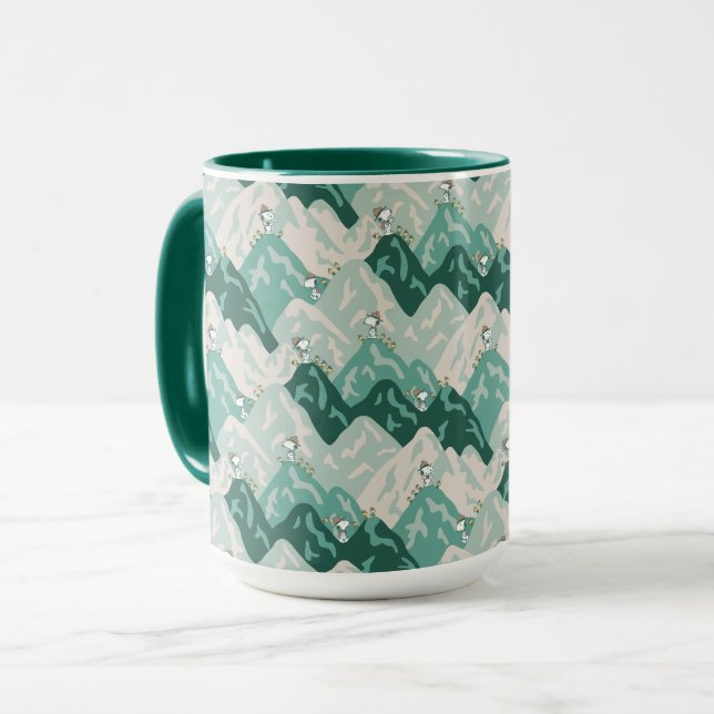 Snoopy Großes Outdoor Muster Tasse (Vorderseite Links)