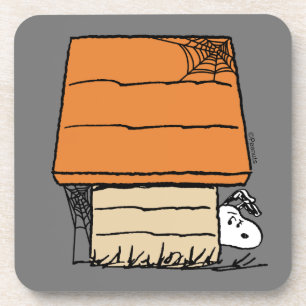 Snoopy Halloween Spider Web Doghouse Getränkeuntersetzer