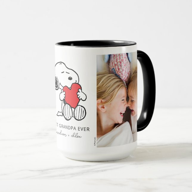 Snoopy Heart | Bester Opa je - Foto Tasse (VorderseiteRechts)
