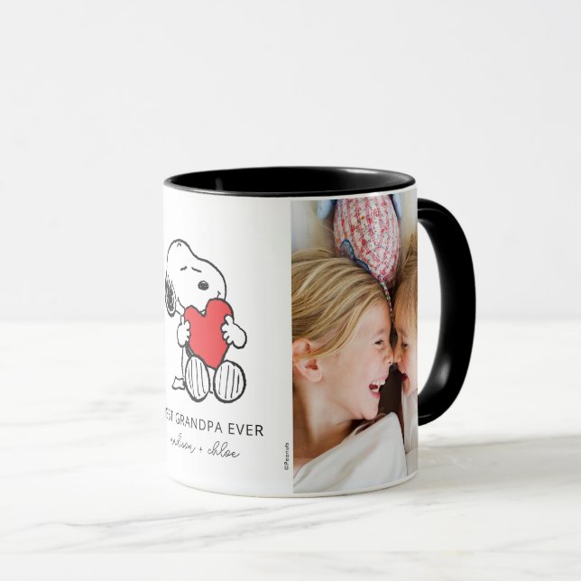 Snoopy Heart | Bester Opa je - Foto Tasse (VorderseiteRechts)