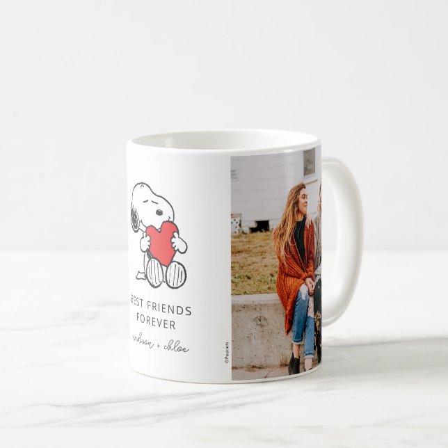 Snoopy Heart | Die besten Freunde - Foto Kaffeetasse (VorderseiteRechts)