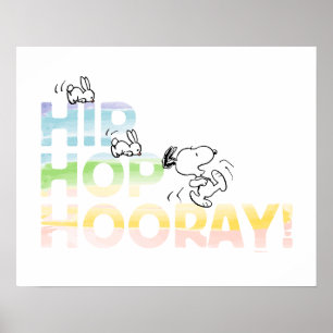 Snoopy Hip Hop Hooray Ostern Poster
