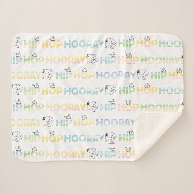 Snoopy Hip Hop Hooray Ostern Sherpadecke (Vorderseite (Horizontal))